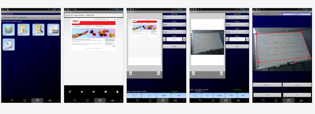 »Mobile Print-App« mit vielen Funktionen (Bild: Oki)
