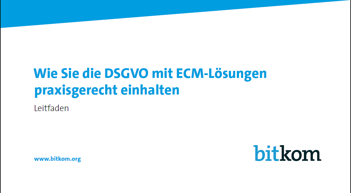 Mehr Durchblick mit dem Bitkom-Leitfaden zu DSGVO und ECM (Bild: Bitkom)