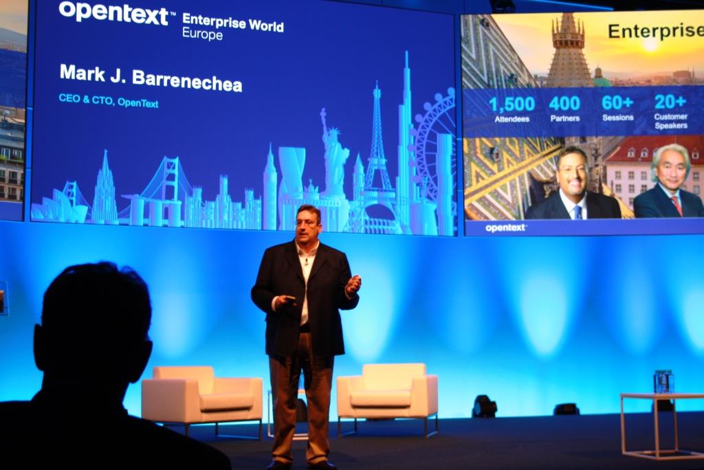 Mark Barrenechea als Keynote-Speaker bei der letzjährigen Enterprise World Europe in Wien (Bild: A. Stadler)