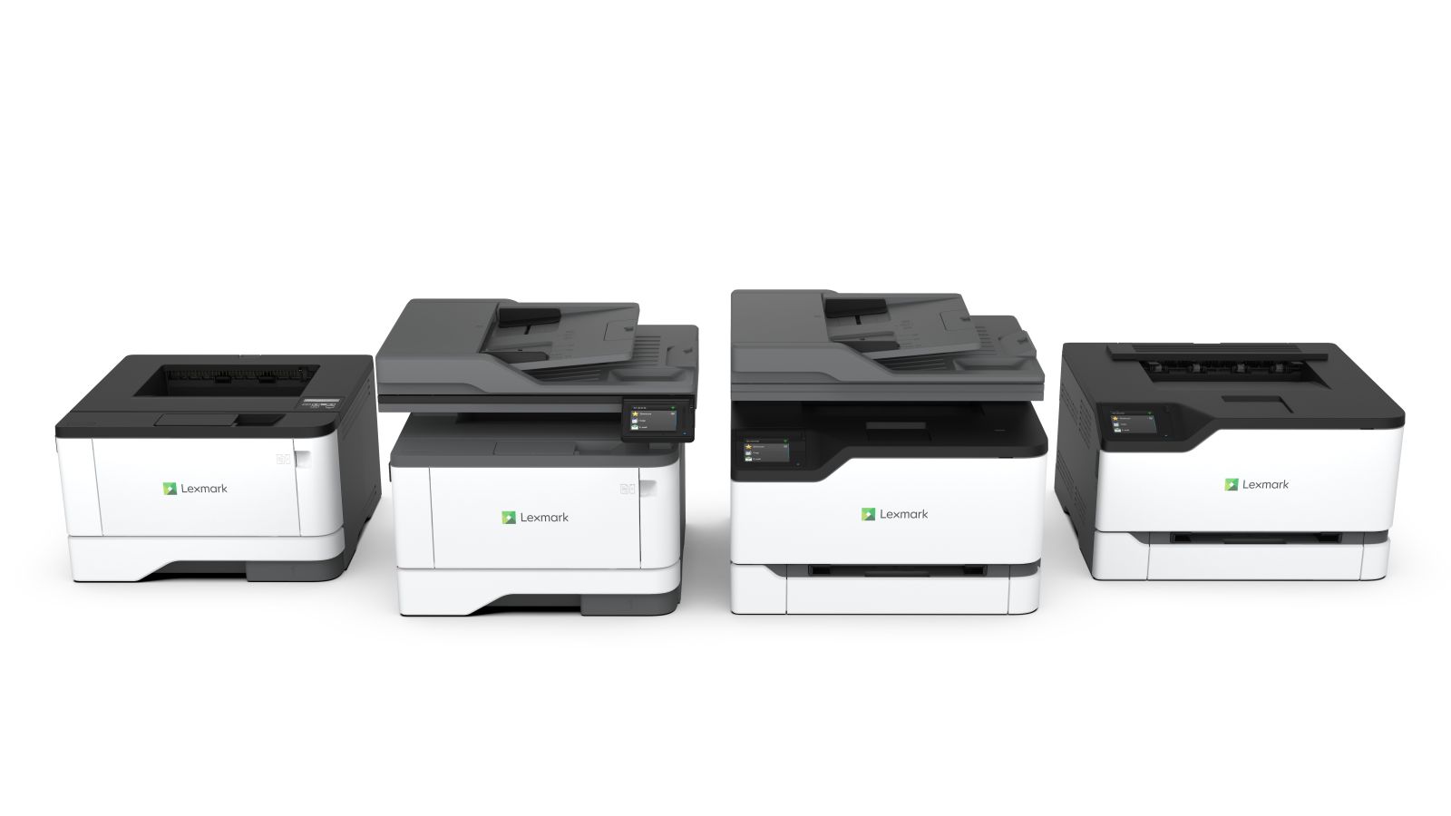 Die neuen Drucker und Multifunktionsgeräte der Serien 300 und 400 von Lexmark sind deutlich kompakter als ihre Vorgänger. (Bild: Lexmark)