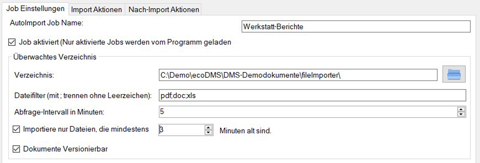 Der File-Importer importiert Dokumente von Anwendenden in ecoDMS (Bild: ecoDMS)