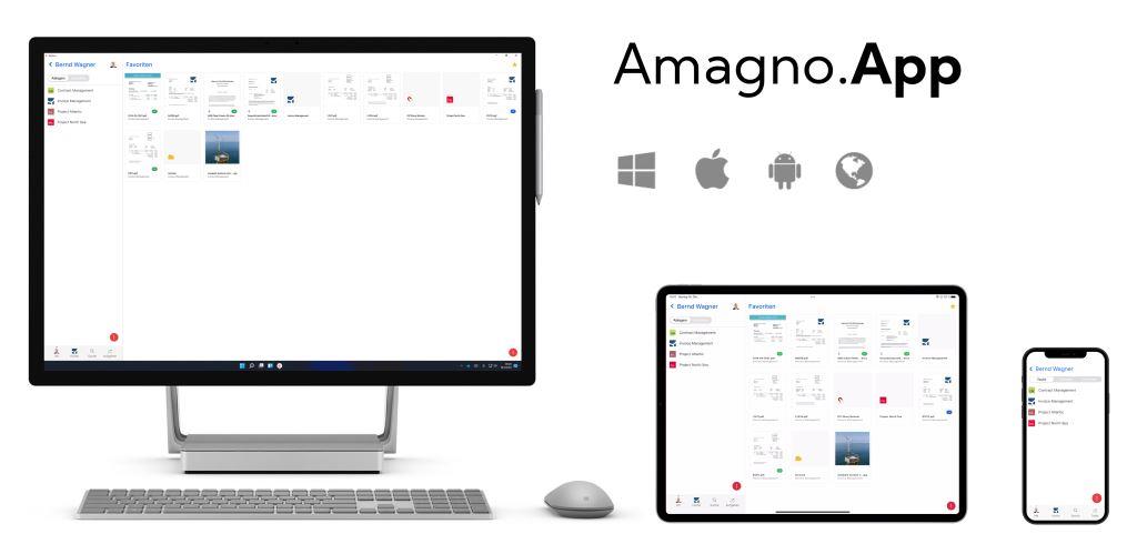 Dokumente und Workflows mit der gleichen App auf allen Geräten verwalten (Bild: Amagno)