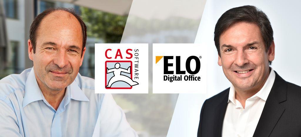 Martin Hubschneider, Vorstand von CAS Software (li.) und Karl Heinz Mosbach, CEO der ELO Digital Office haben eine Kooperation eingeleitet (Bild: ELO Digital Office)