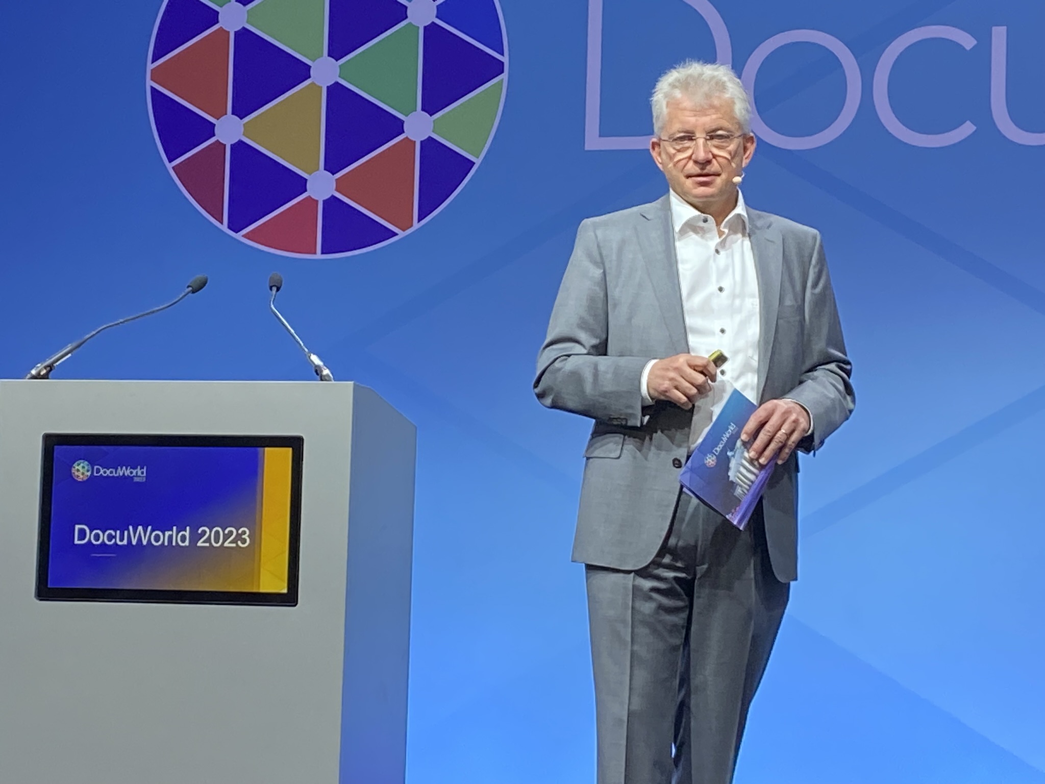 Max Ertl, President von Docuware, bei der Keynote (Bild: A.Stadler)