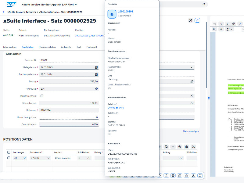 xSuite Invoice Monitor