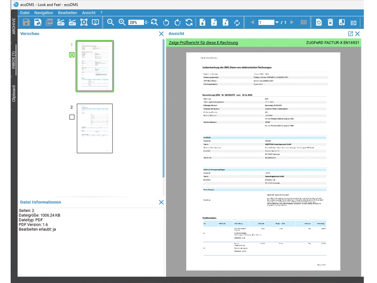 Elektronische Rechnungsverarbeitung mit ecoDMS (Bild: ecoDMS)