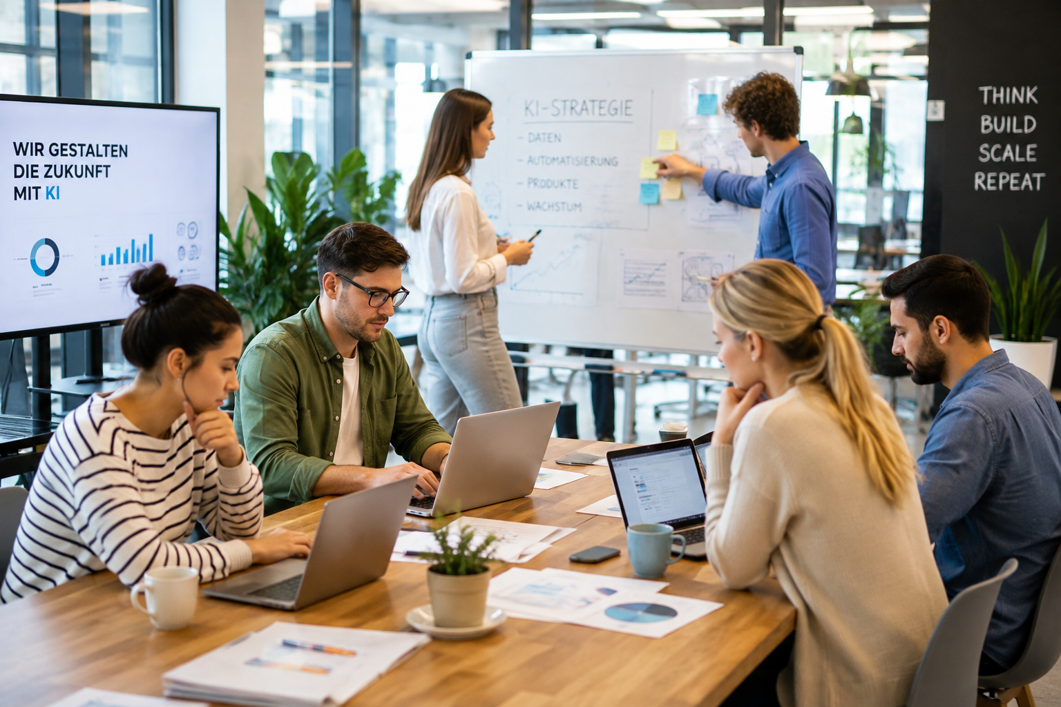Arbeitsteam eines Start-ups